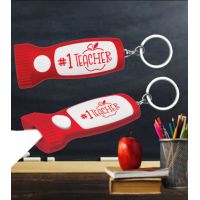 #1 Teacher Flashlight Key Chain - Teacher Gifts - Buy Holiday Shop Closeouts